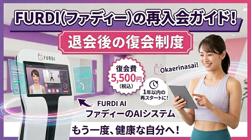 FURDI（ファディー）の再入会ガイド！退会後の復会制度