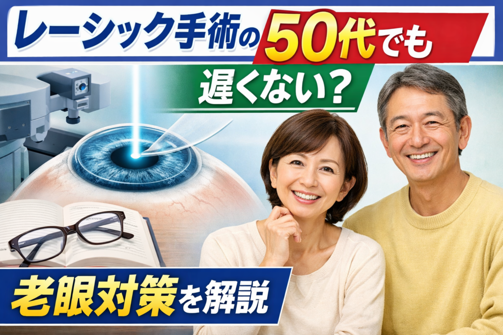 レーシック手術の年齢は50代でも遅くない？老眼対策を解説