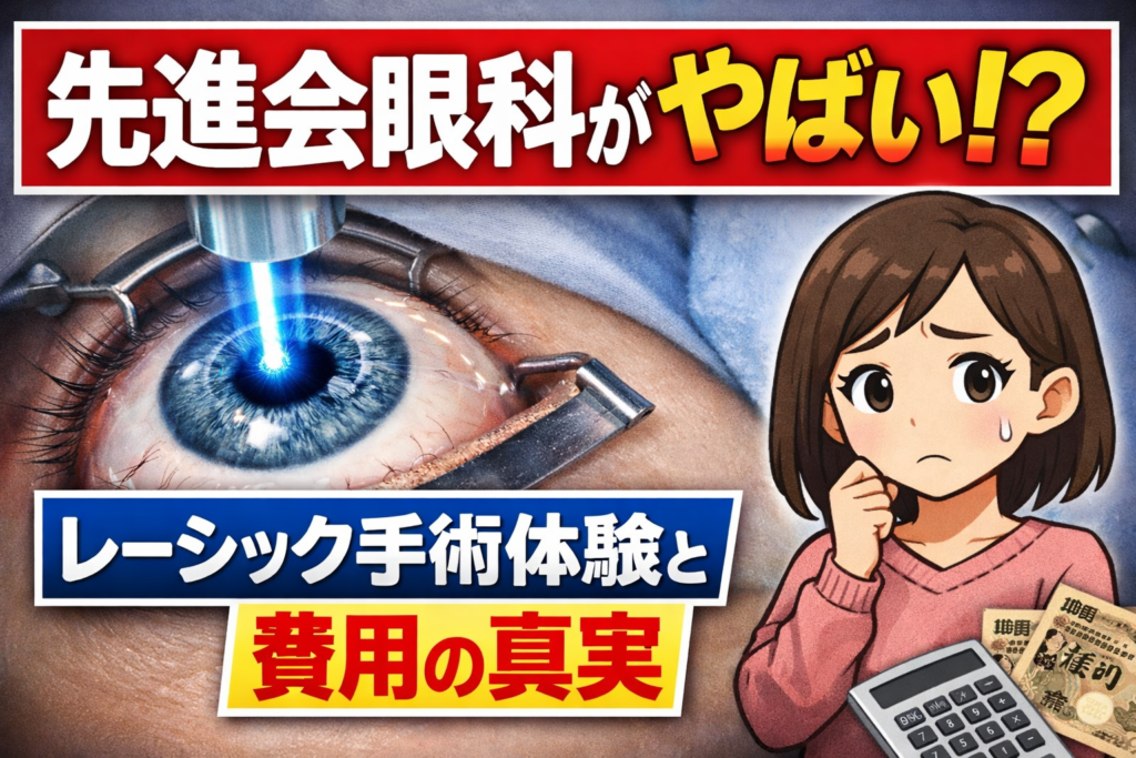 先進会眼科がやばい？レーシック手術体験と費用の真実