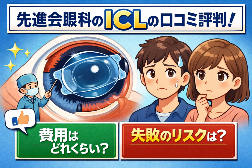 先進会眼科のＩＣＬのの口コミ評判！費用や失敗のリスク