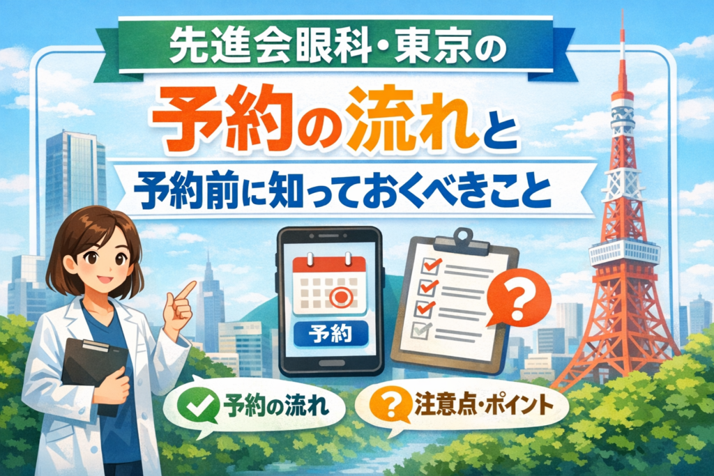 先進会眼科・東京の予約の流れと予約前に知っておくべきこと