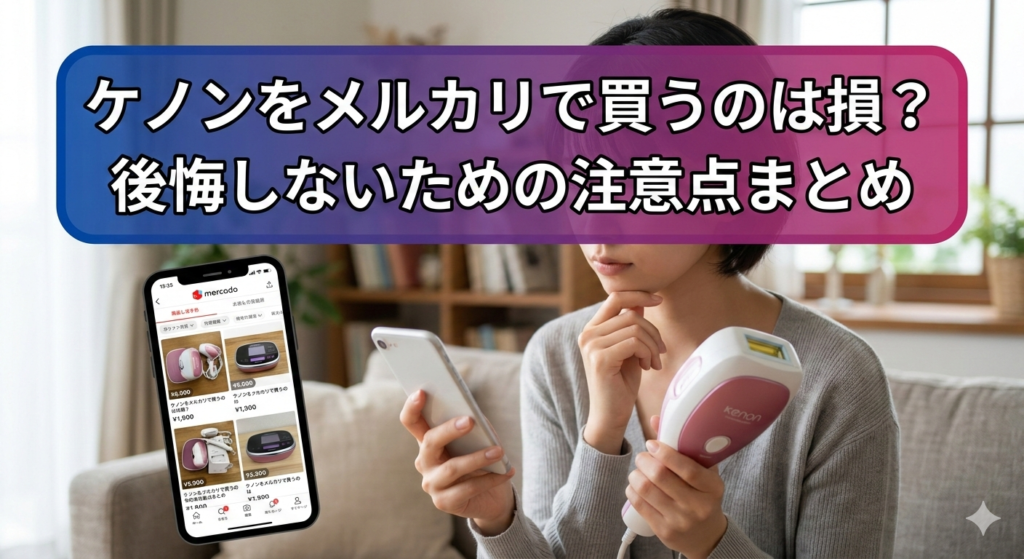 ケノンをメルカリで買うのは損？後悔しないための注意点まとめ