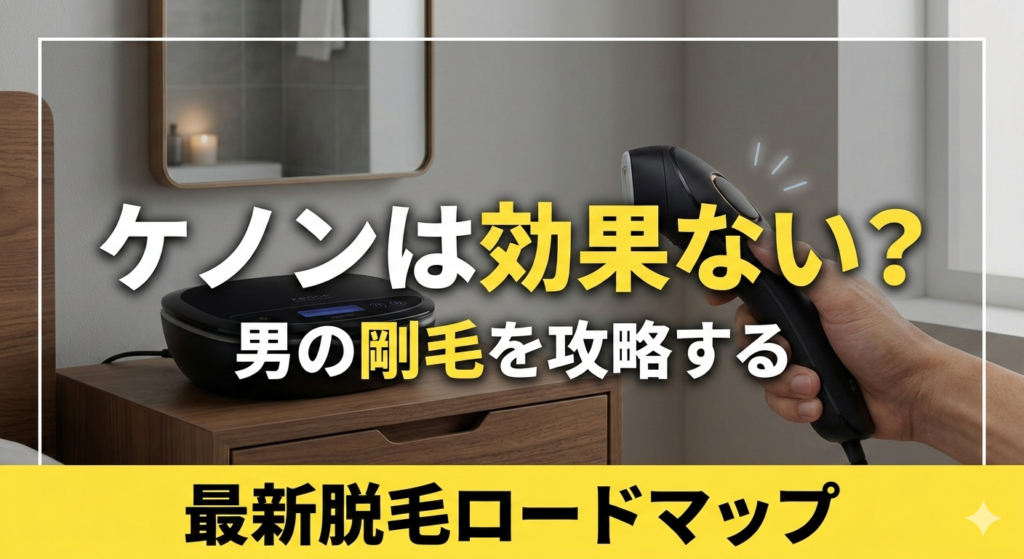 ケノンは効果ない？男の剛毛を攻略する最新脱毛ロードマップ