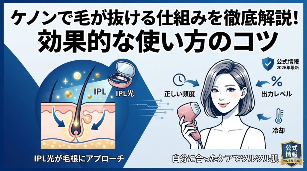ケノンで毛が抜ける仕組みを徹底解説！効果的な使い方のコツ
