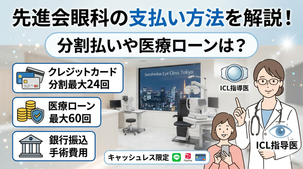 先進会眼科の支払い方法を解説！分割払いや医療ローンは？