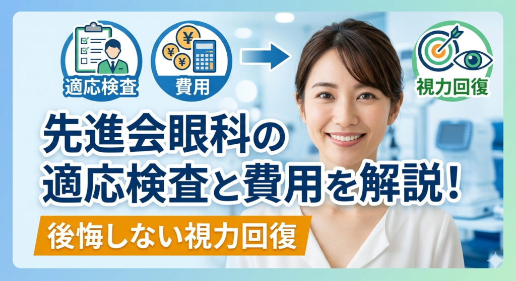 先進会眼科の適応検査と費用を解説！後悔しない視力回復