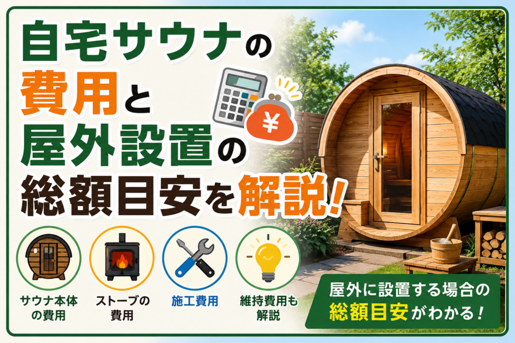 自宅サウナの費用と屋外設置の総額目安を解説！