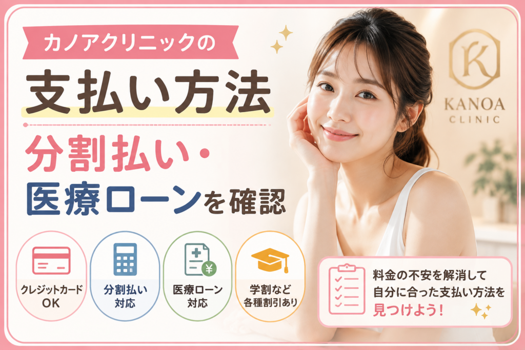 カノアクリニックの支払い方法｜分割払い・医療ローンを確認