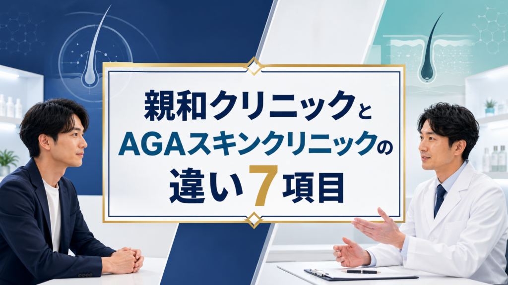 親和クリニックとAGAスキンクリニックの違い7項目