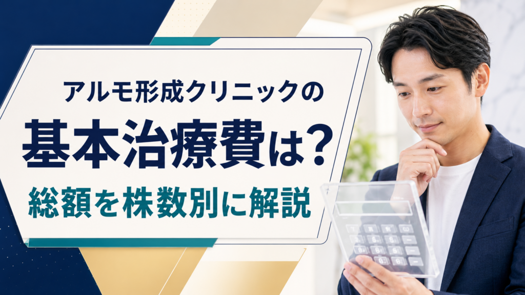 アルモ形成クリニックの基本治療費は？総額を株数別に解説